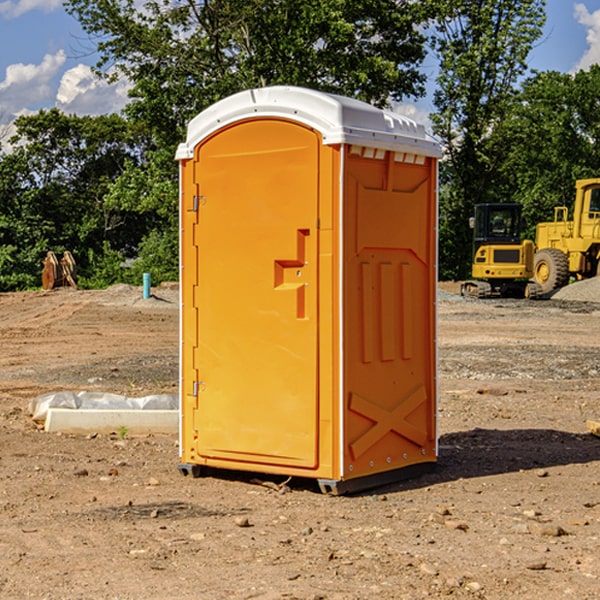 how often are the portable restrooms cleaned and serviced during a rental period in Winchester CT